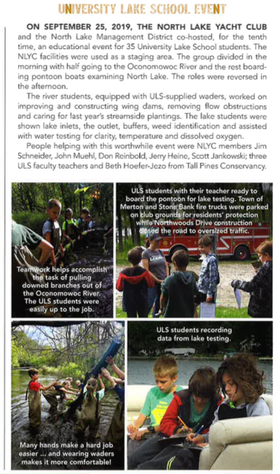 Blue Magazine river clean up article clipping